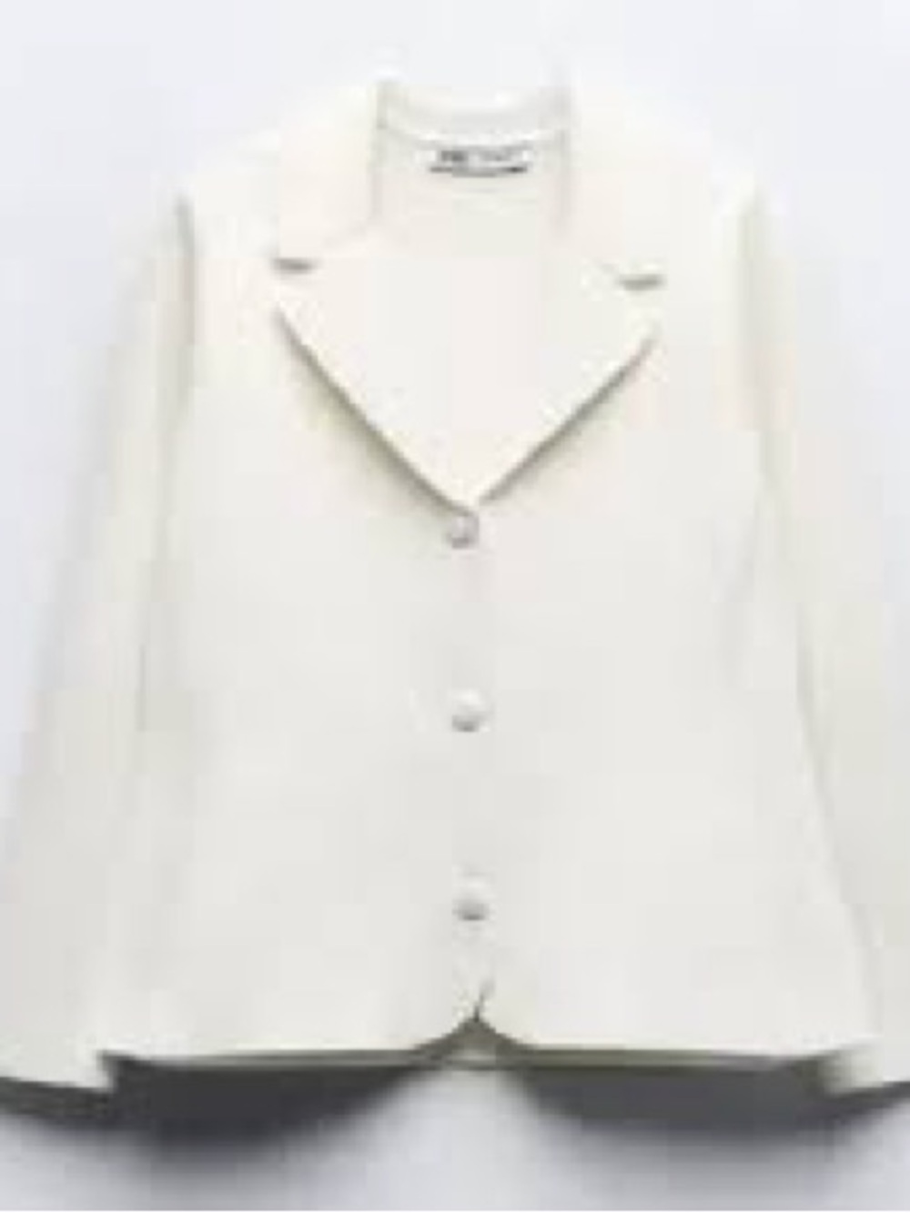 Zara Classic White Knit Women's Blazer Jacket - Picture 2 of 13